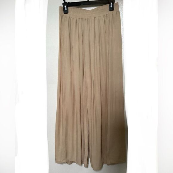M wide leg pants beige, cream, breezy - Picture 2 of 9
